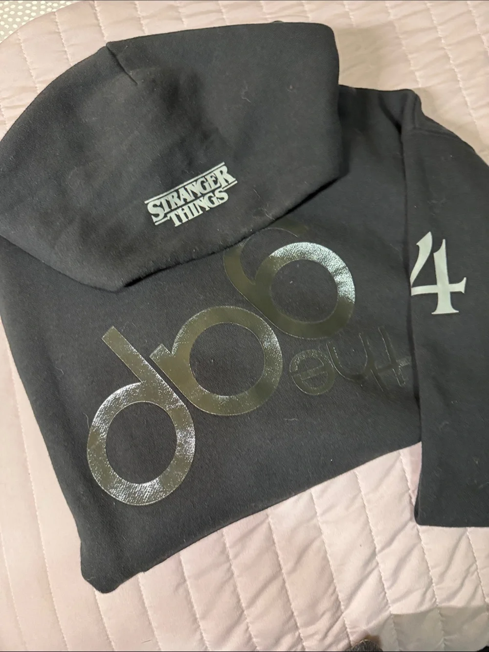 GAP Black 'the 80s' Graphic Hoodie with Stranger Things Logo. Limited Edition.